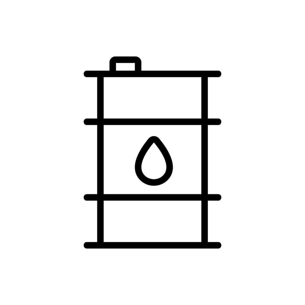 contenitore con vettore icona olio. illustrazione del simbolo del contorno isolato