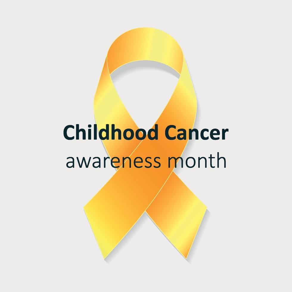 illustrazione vettoriale del mese di consapevolezza del cancro infantile