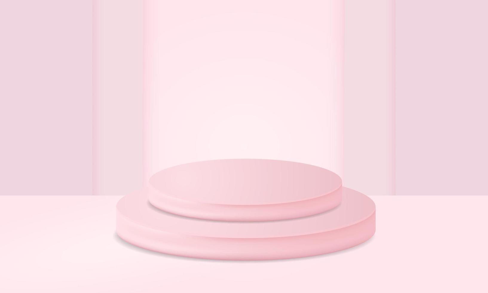 vettore di podio morbido rosa. per bellezza o moda