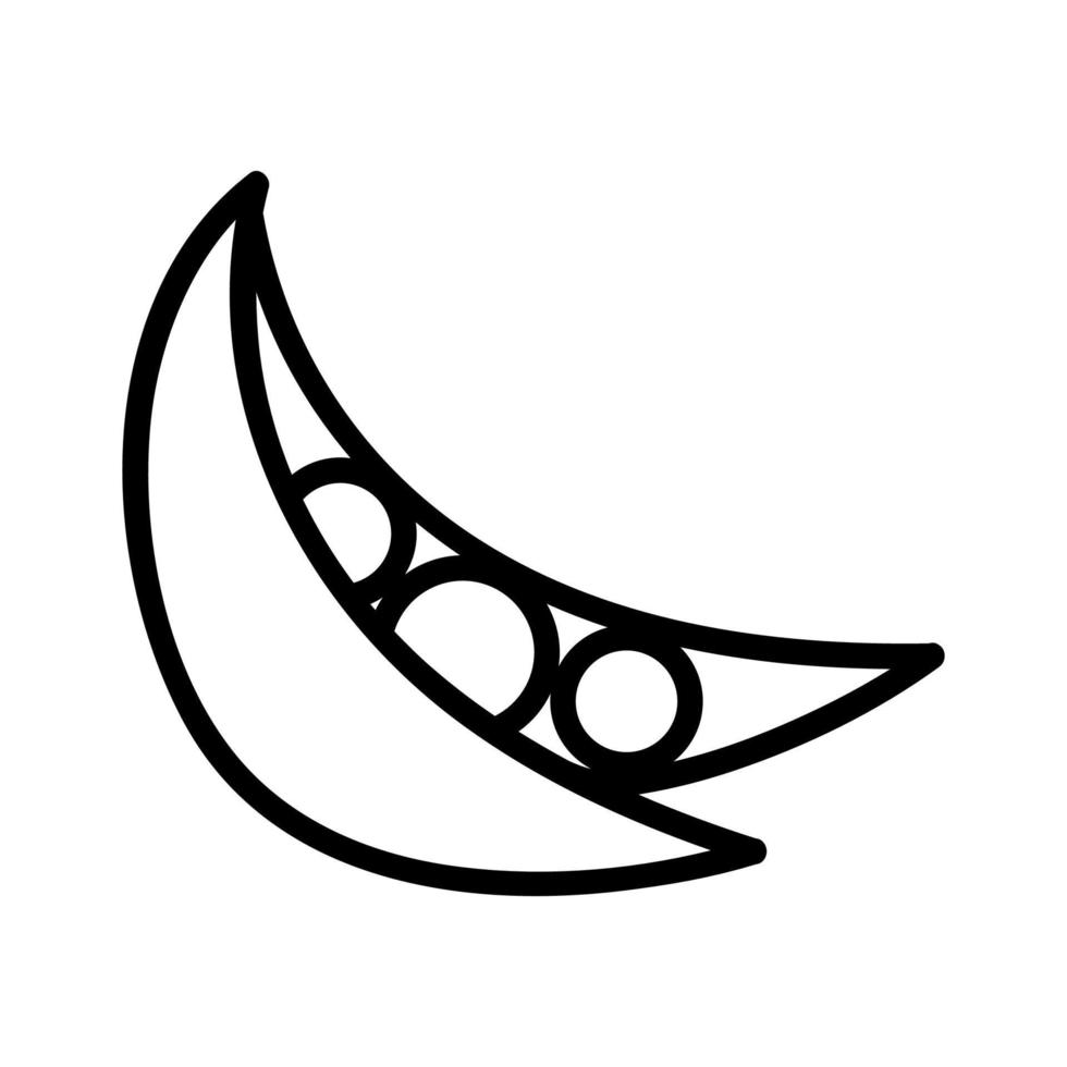 vettore icona pisello verde. illustrazione del simbolo del contorno isolato