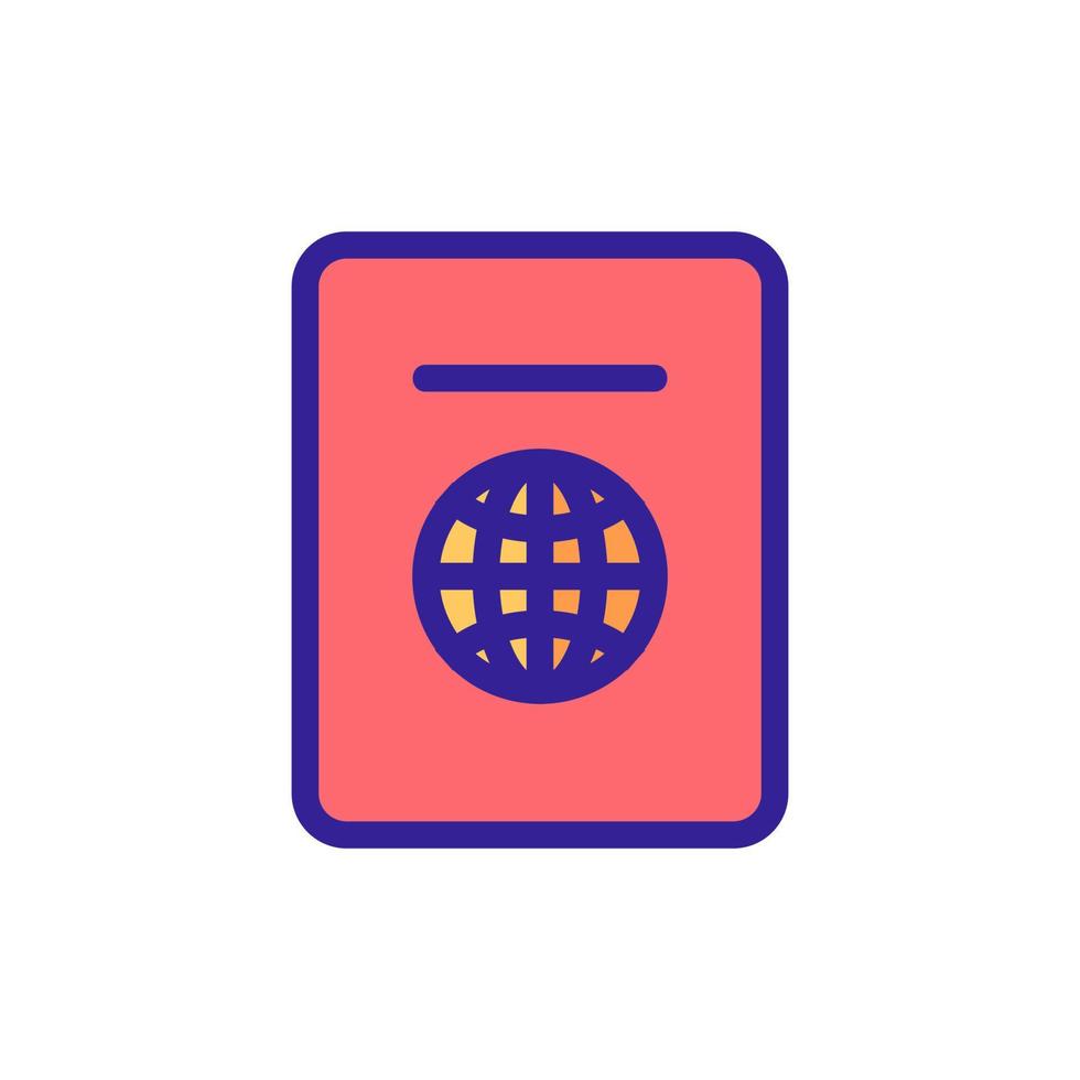 vettore icona passaporto. illustrazione del simbolo del contorno isolato