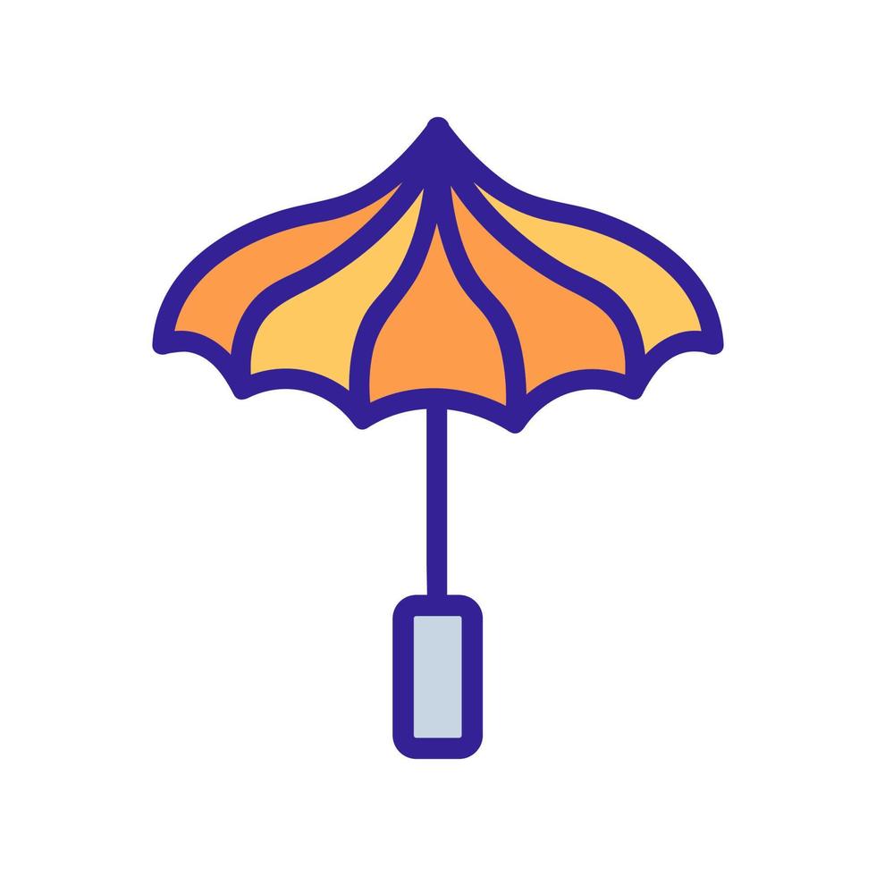 illustrazione del contorno vettoriale dell'icona dell'ombrello all'aperto