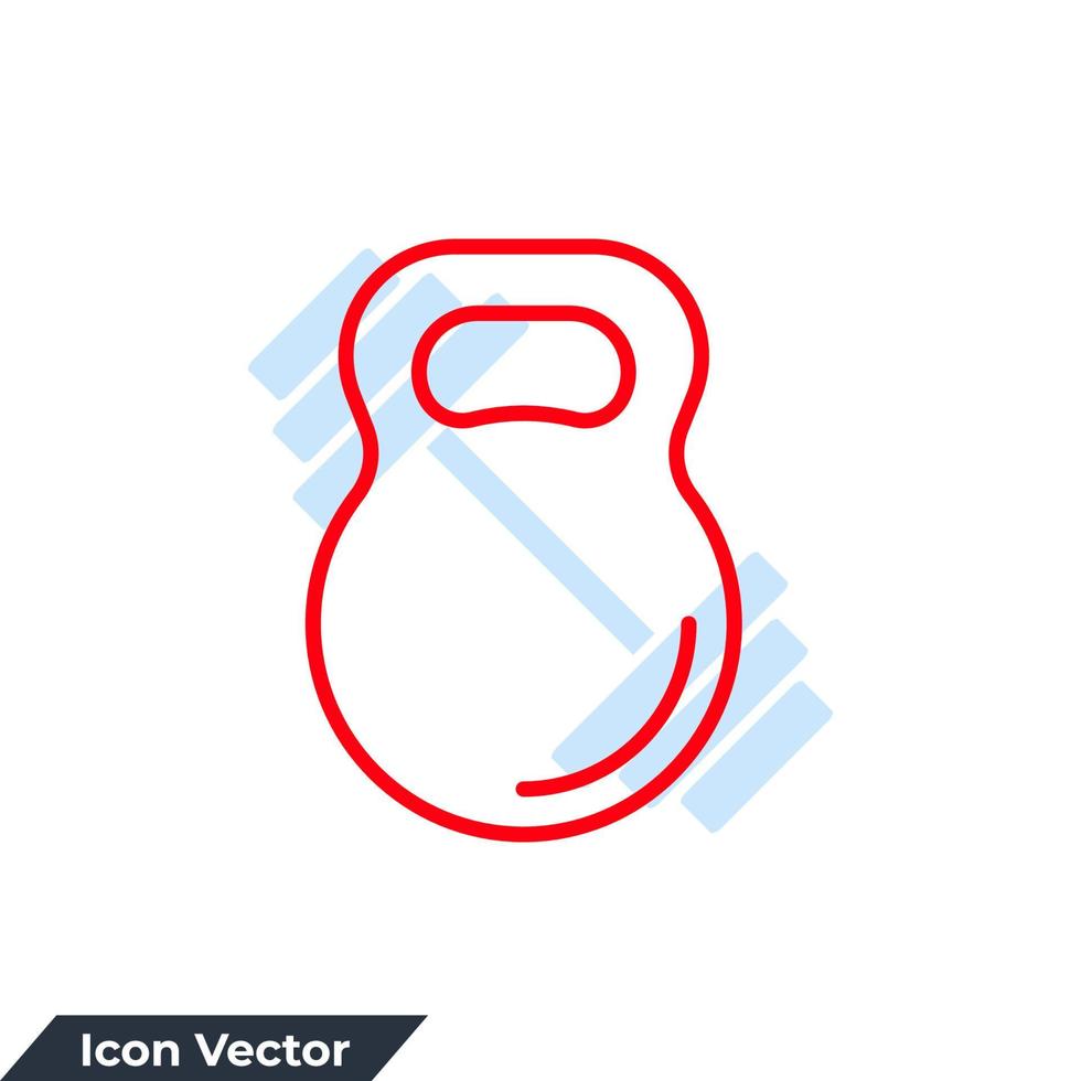 Illustrazione vettoriale del logo dell'icona della campana del bollitore. modello di simbolo di misurazione per la raccolta di grafica e web design