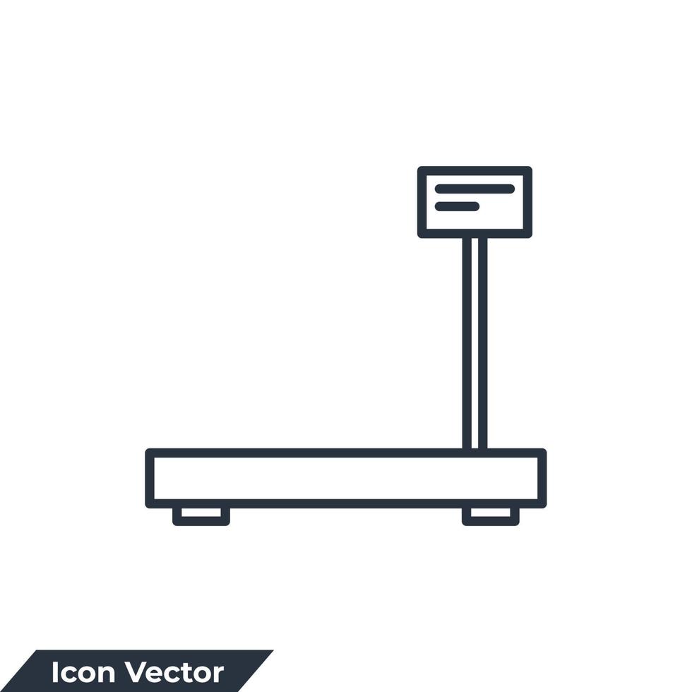 illustrazione vettoriale del logo dell'icona della scala industriale. modello di simbolo della scala digitale del magazzino per la raccolta di grafica e web design