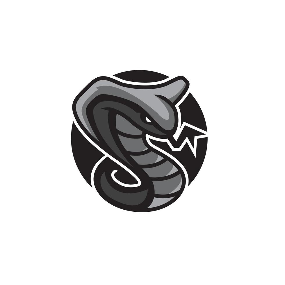 logo della mascotte del cobra vettore