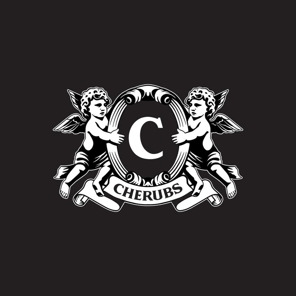 logo classico cherubini vettore