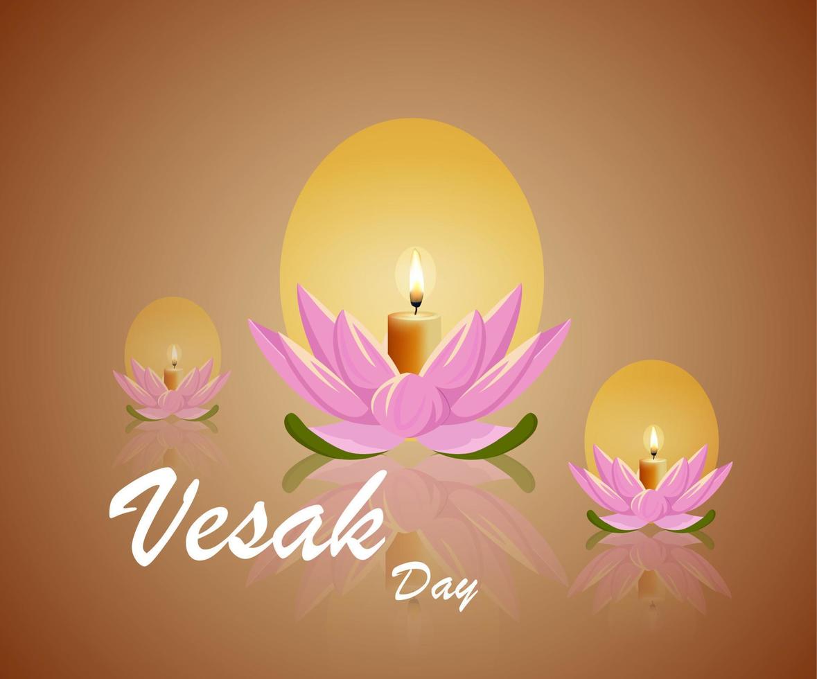 buddha purnima o felice giorno di Vesak vettore