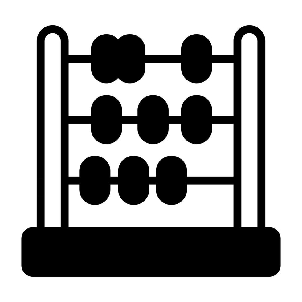 icona della linea abacus isolata su sfondo bianco vettore