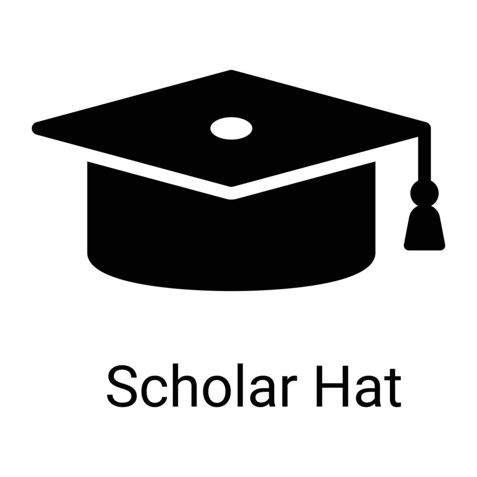 icona della linea del cappello di graduazione isolata su priorità bassa bianca vettore