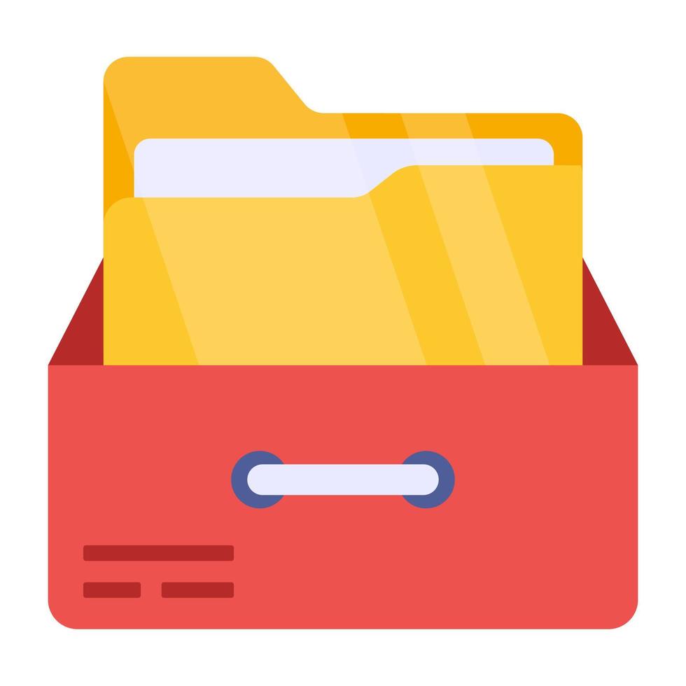 un'icona del design colorato del cassetto dei documenti vettore