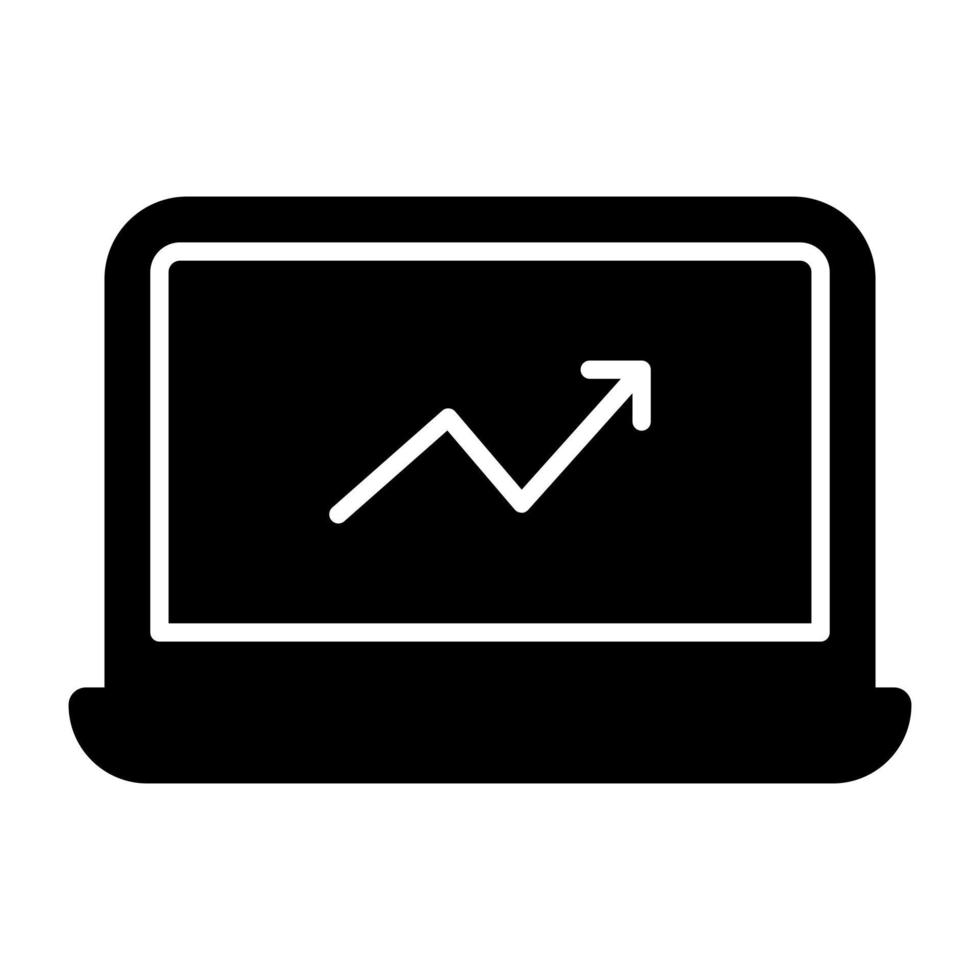 icona del grafico di crescita, vettore modificabile del grafico online