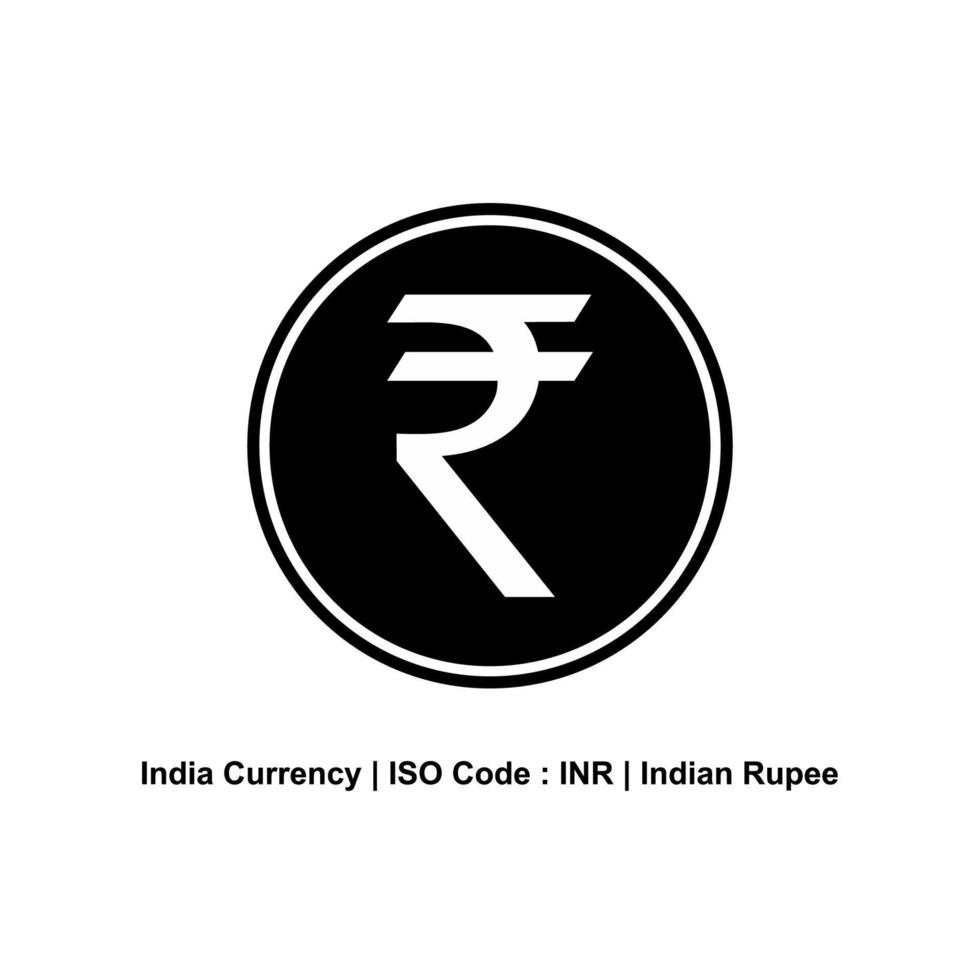 valuta indiana, simbolo dell'icona della rupia. illustrazione vettoriale
