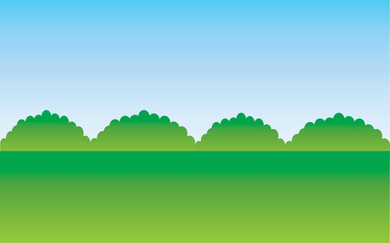 paesaggio verde della natura e cielo blu.campo e prato.colline ed erba.parco o all'aperto.campi da golf.sfondo estivo.giardino o tappeto erboso.fattoria e paesaggio di campagna.illustrazione di vettore del fumetto.carta da parati.