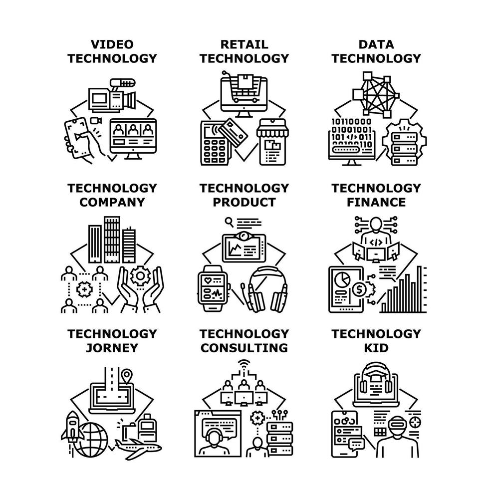 illustrazione vettoriale dell'icona del concetto di business tecnologico