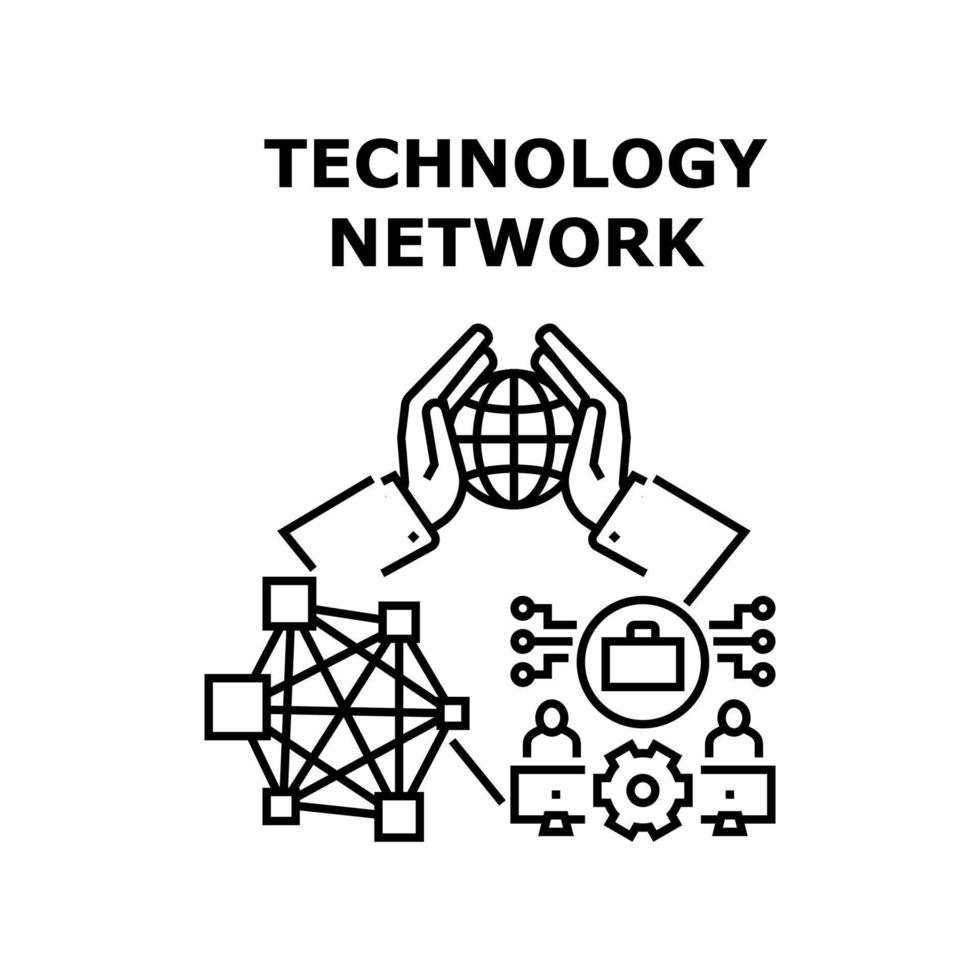 illustrazione del concetto di vettore di tecnologia di rete