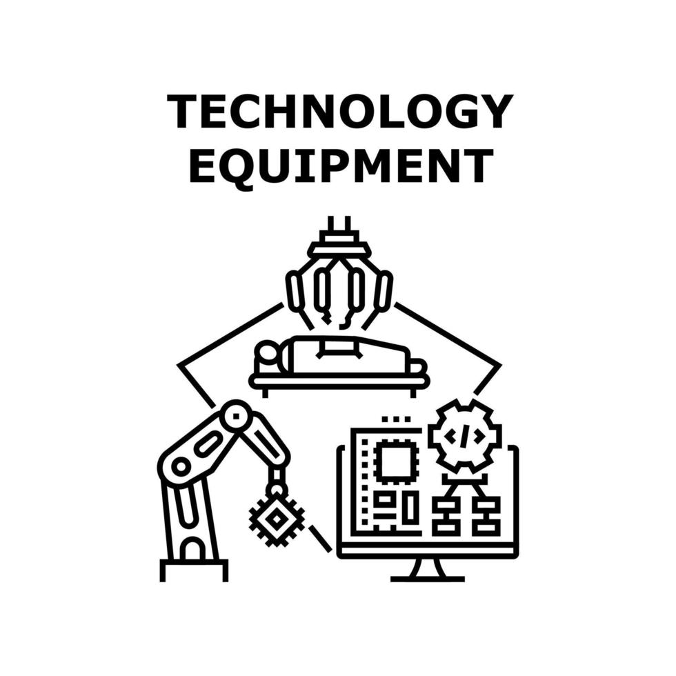 illustrazione vettoriale dell'icona dell'attrezzatura tecnologica
