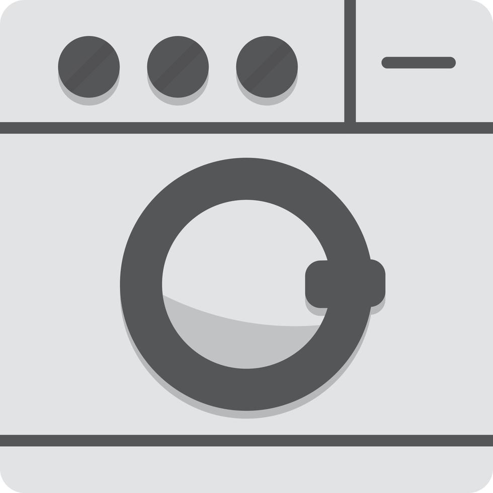 lavatrice in scala di grigi piatta vettore