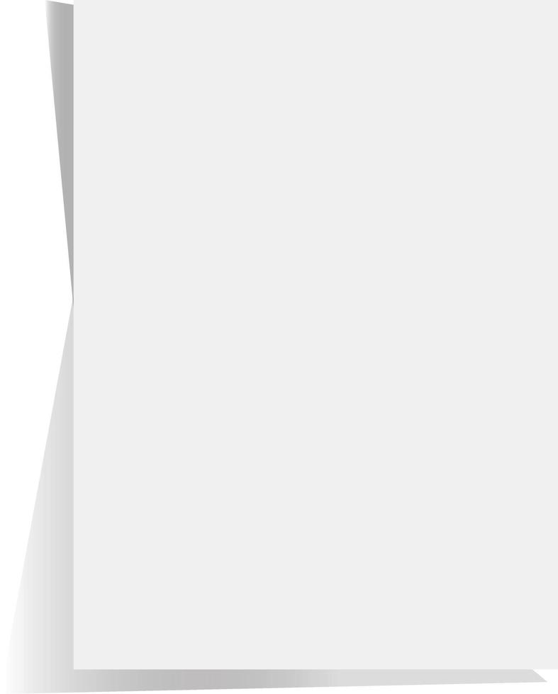 carta a4 con ombra su sfondo bianco. mockup di carta bianca. simbolo del modello a4. vettore