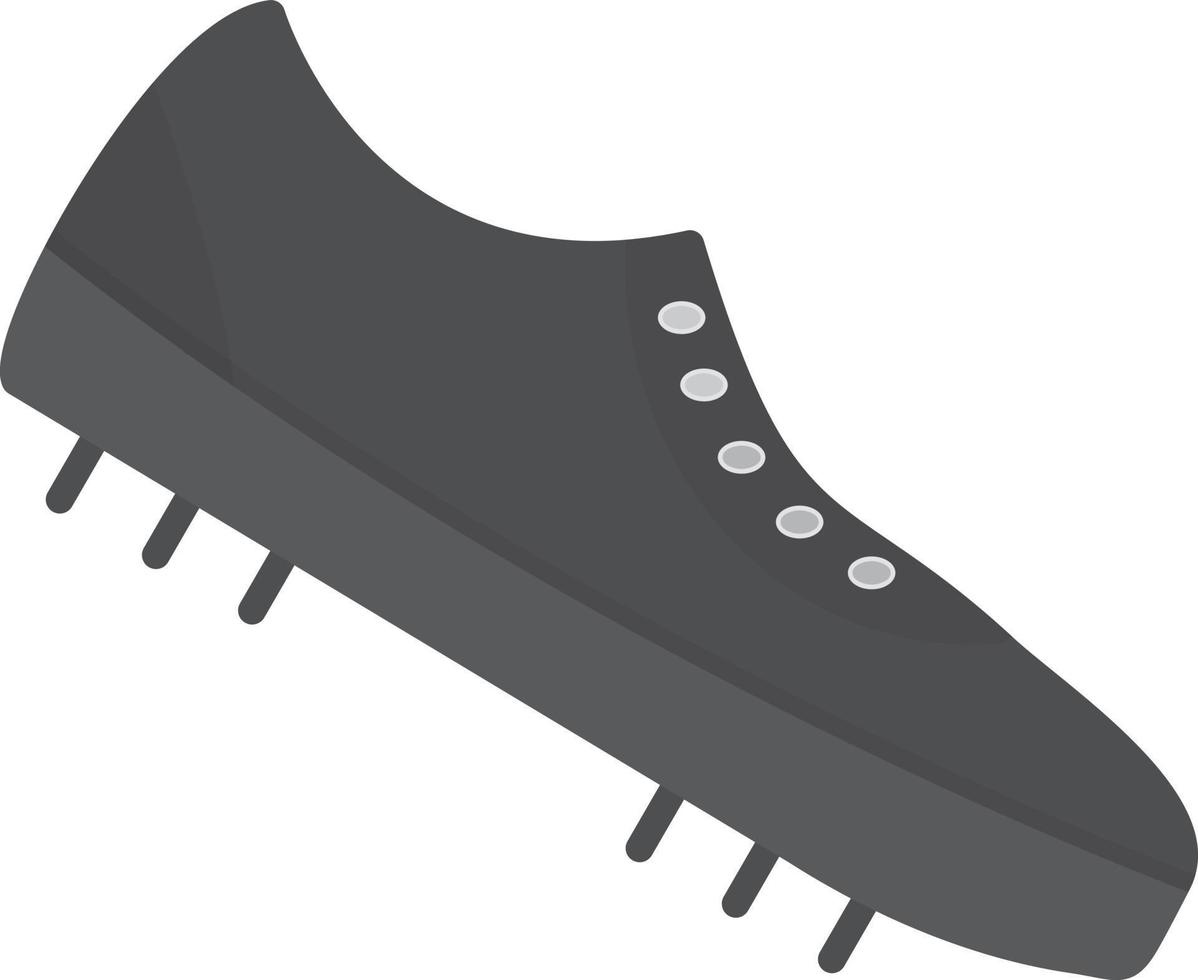 scarpa piatta in scala di grigi vettore