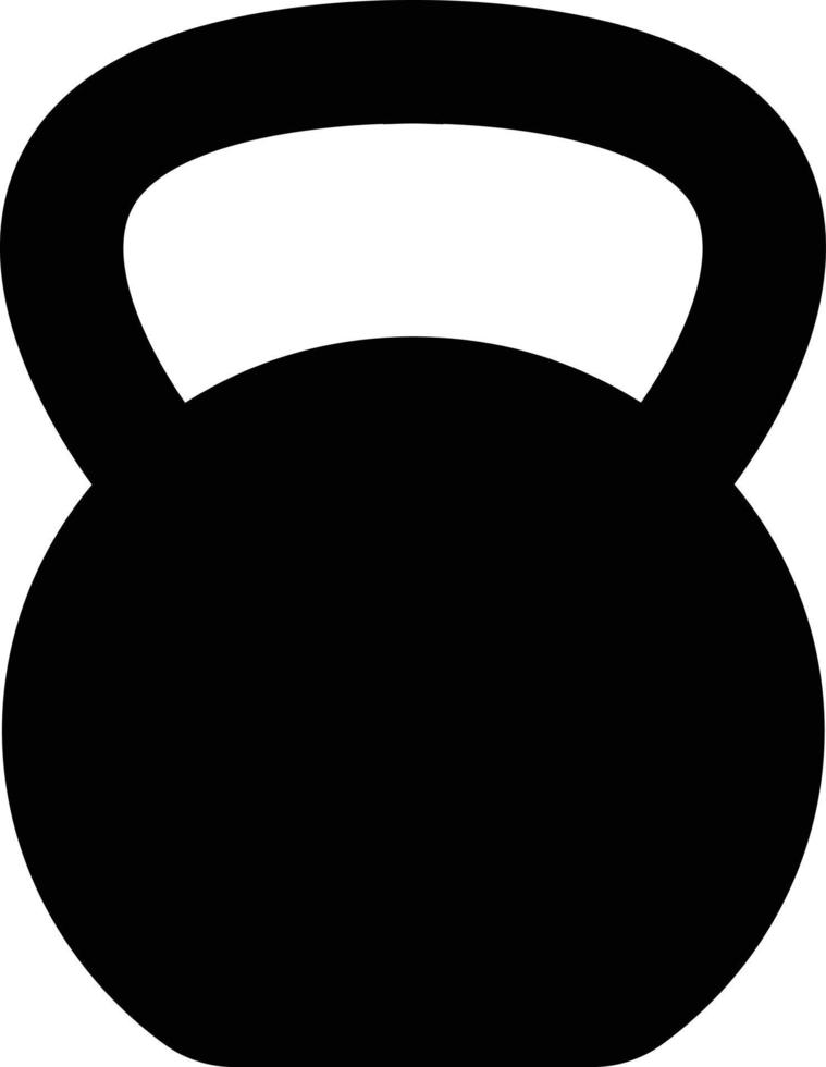 icona di kettlebell su sfondo bianco. stile piatto. segno di kettlebell. simbolo del kettlebell da palestra. vettore