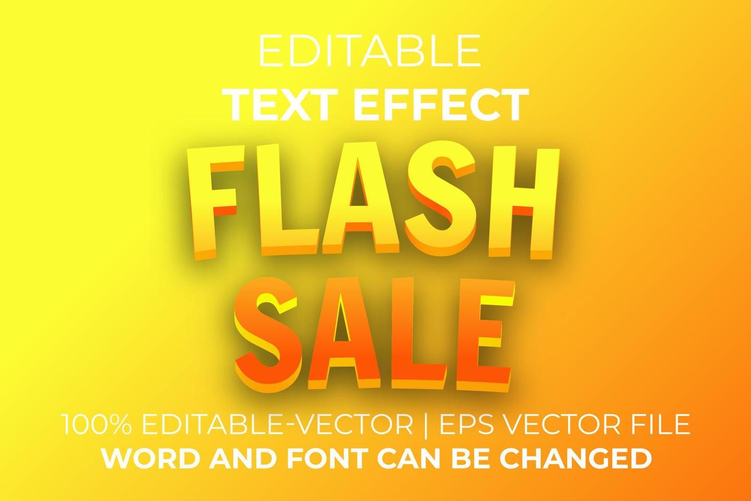 effetto testo vendita flash, facile da modificare vettore