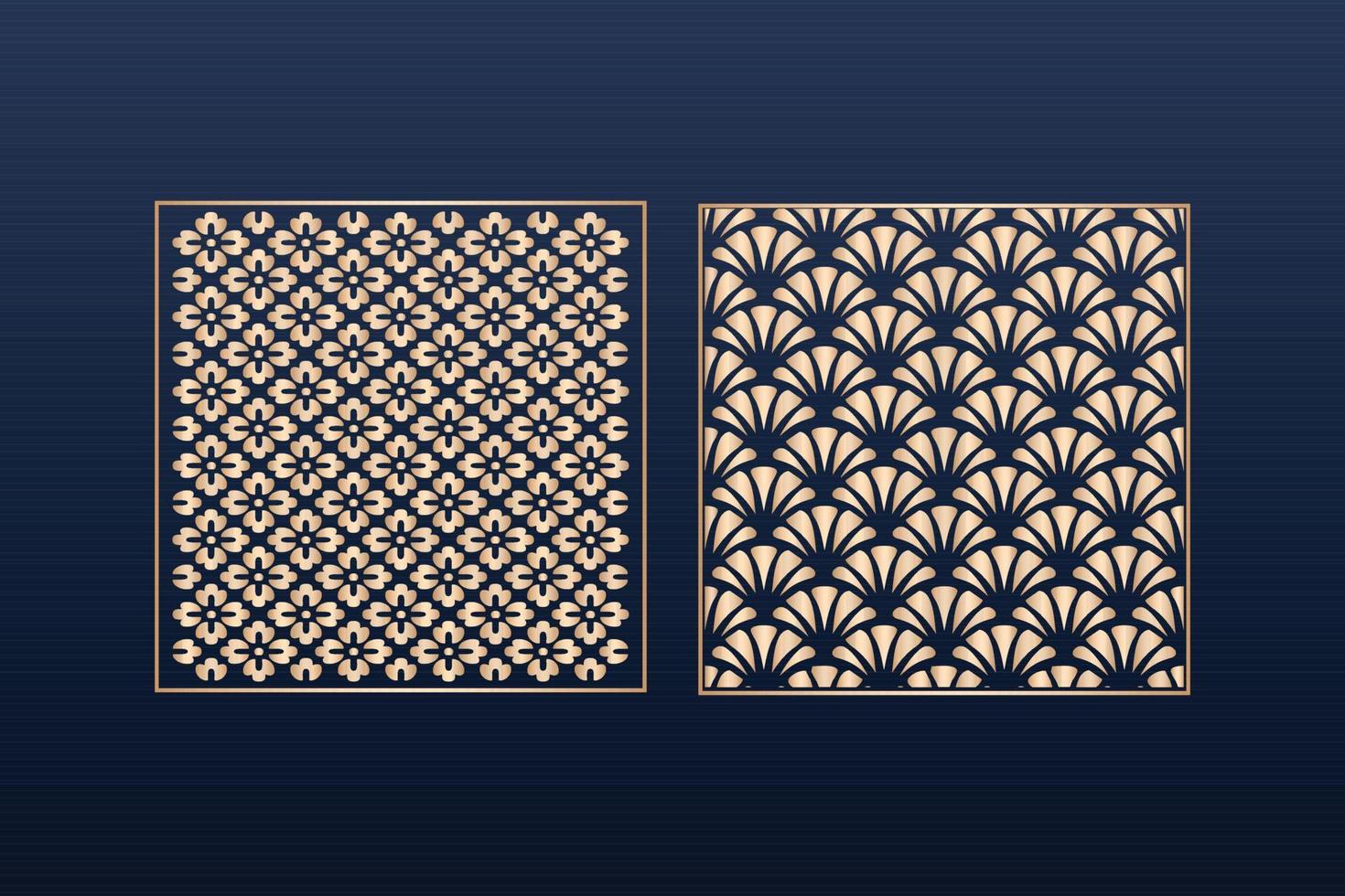 modelli di pannelli ornamentali tagliati a laser set di bordi in pizzo decorativo modelli elementi decorativi vettorialibordo cornice bordi modello file modello islamico dxf modello di pannello tagliato a laser file cnc vettore