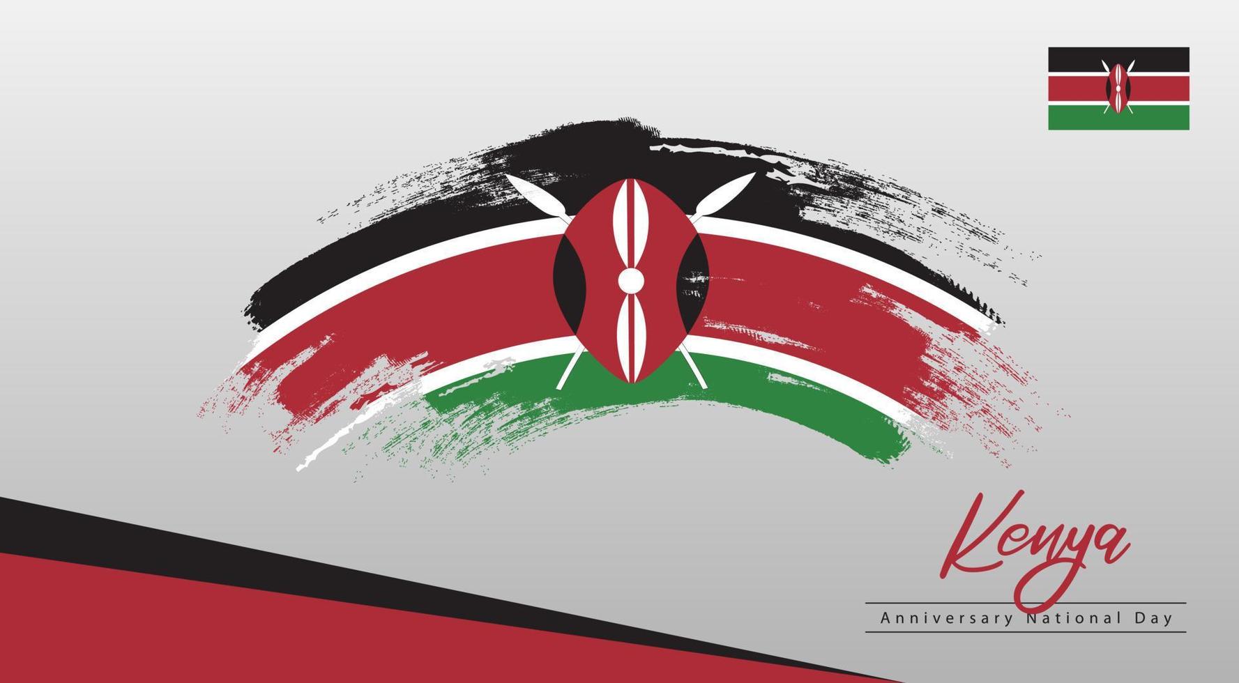 buona festa nazionale del kenya. banner, biglietto di auguri, design volantino. disegno del modello di poster vettore