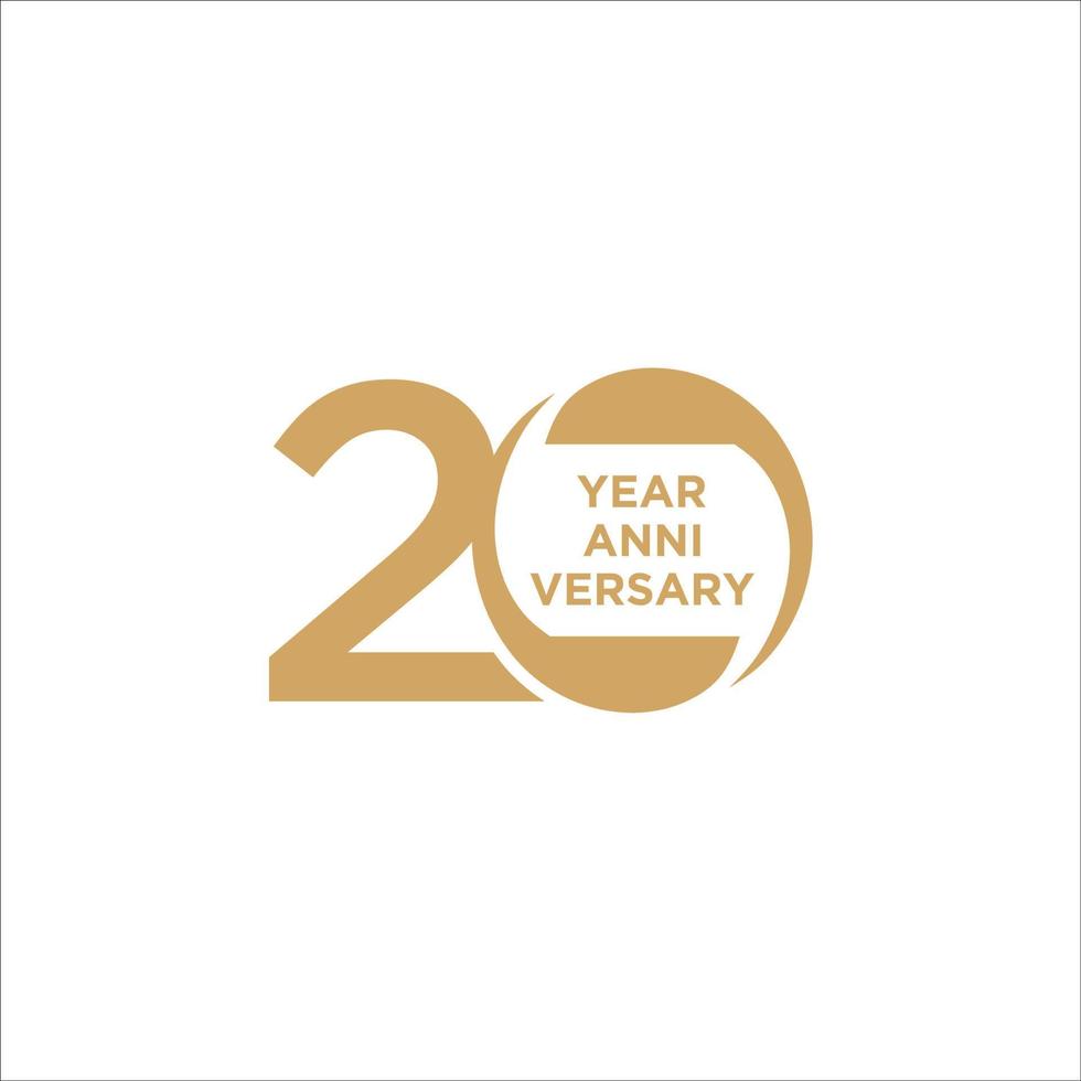 Celebrazione dell'anniversario di 20 anni vettore