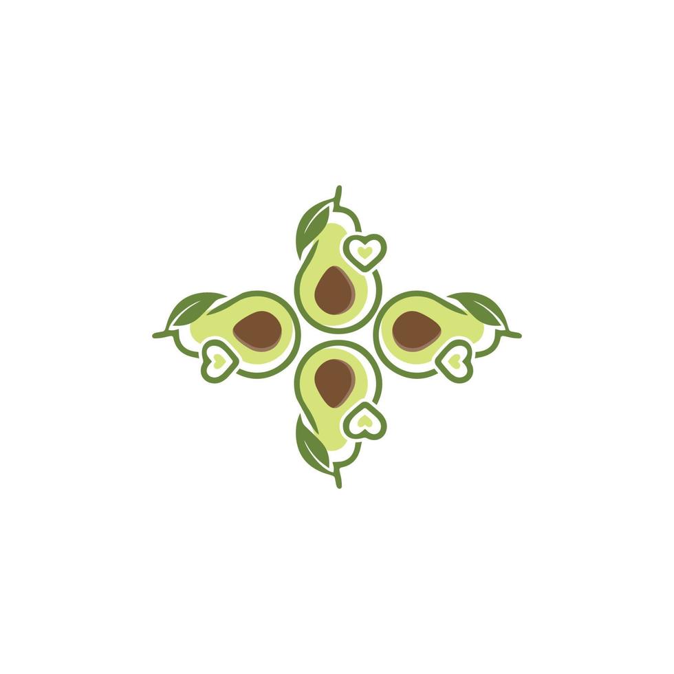 disegno dell'illustrazione dell'icona di vettore di avocado