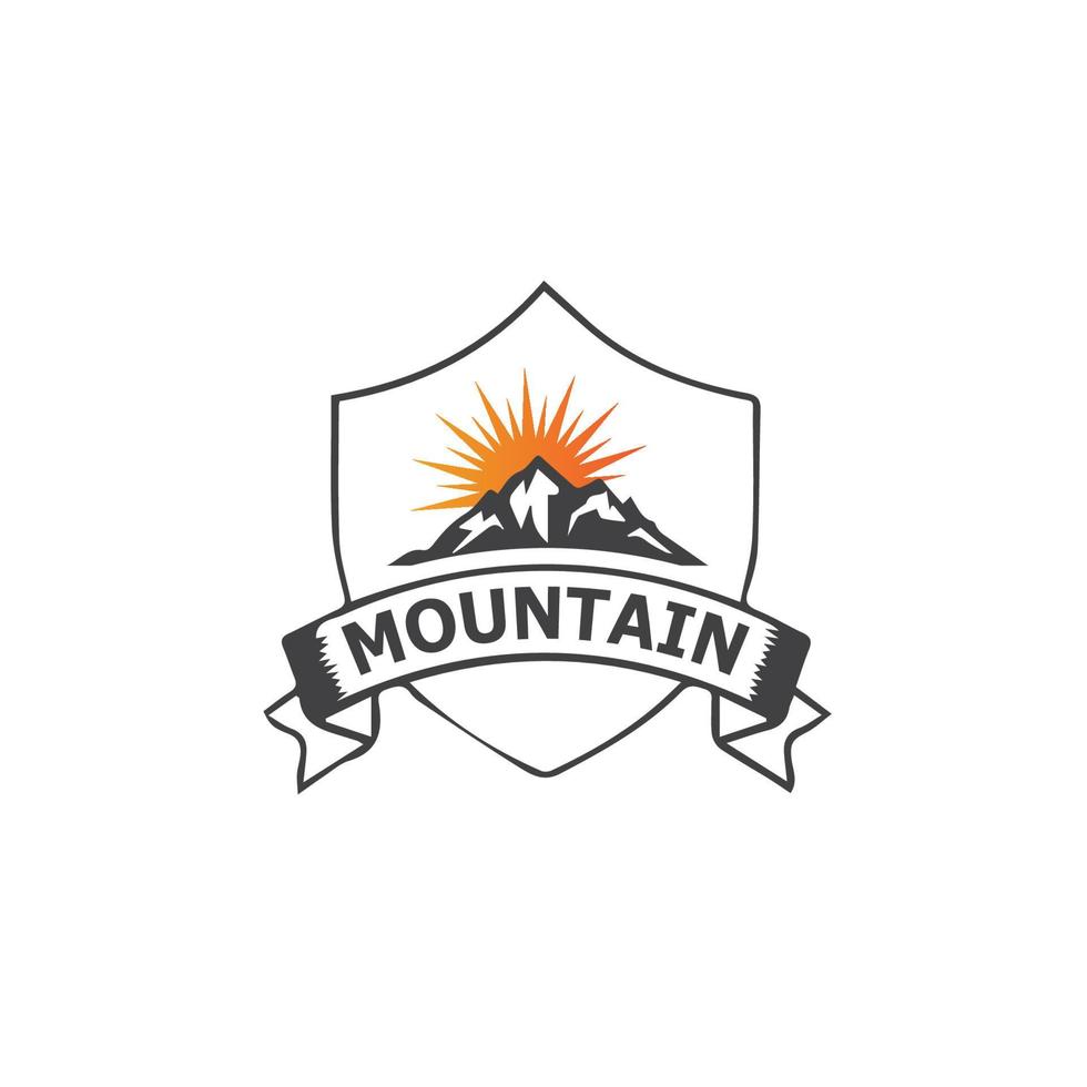 logo icona di montagna vettore