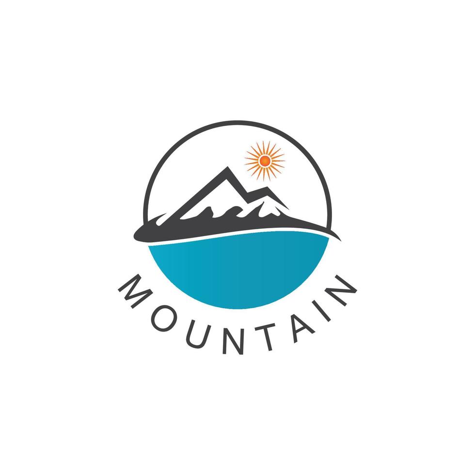 logo icona di montagna vettore