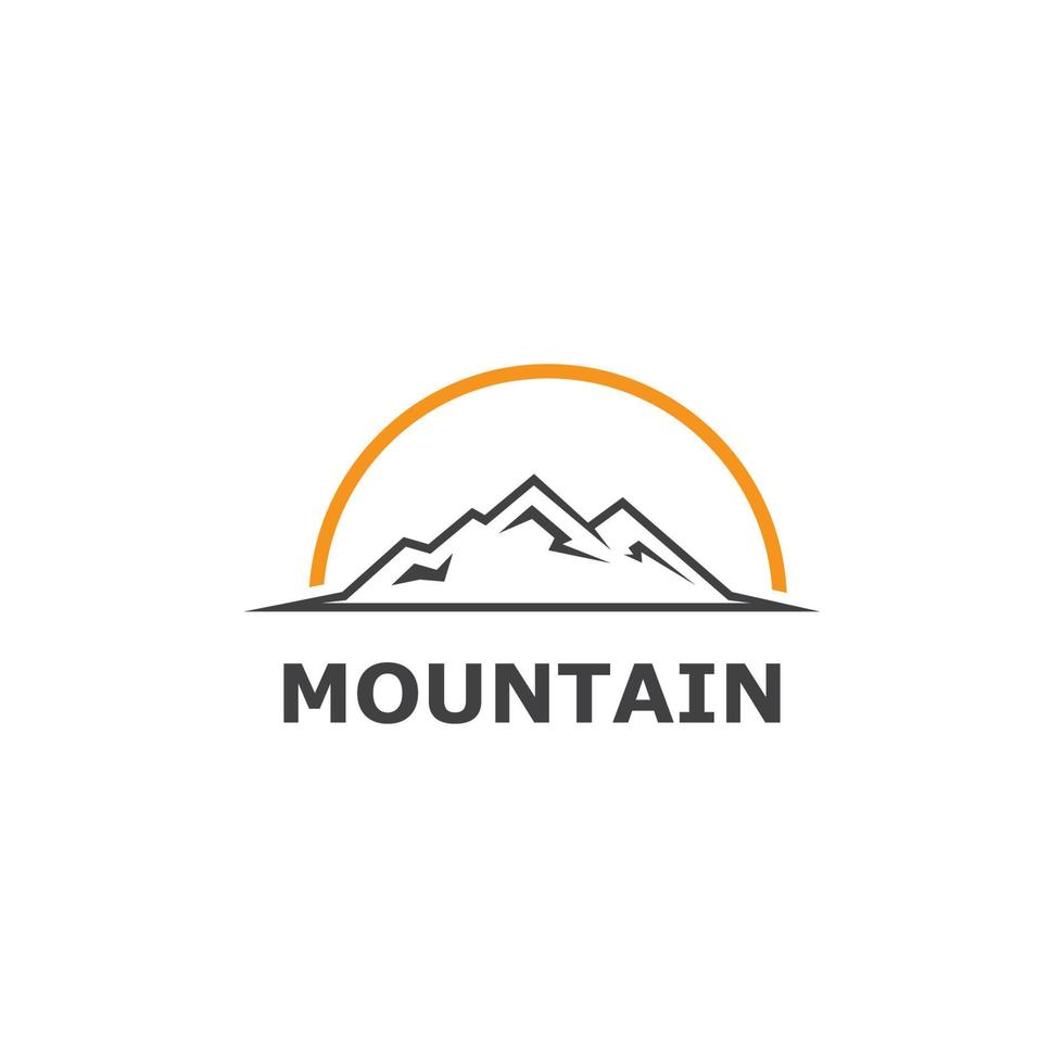 logo icona di montagna vettore