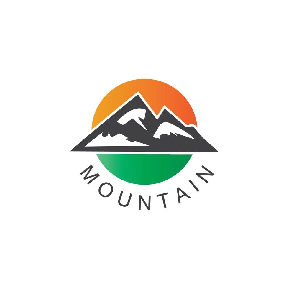 logo icona di montagna vettore