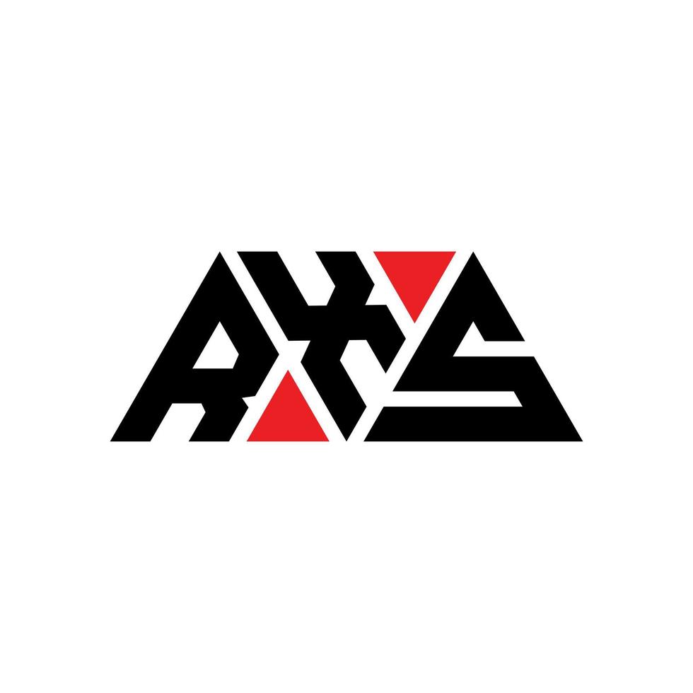 design del logo della lettera del triangolo rxs con forma triangolare. monogramma di design del logo del triangolo rxs. modello di logo vettoriale triangolo rxs con colore rosso. logo triangolare rxs logo semplice, elegante e lussuoso. rxs