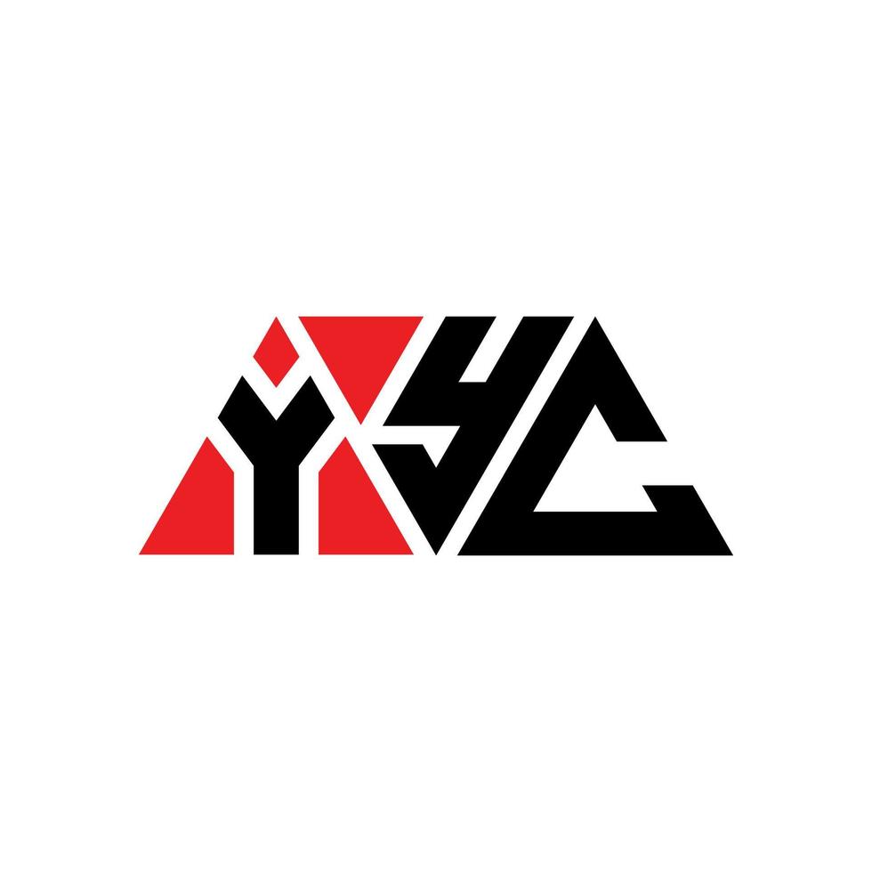 design del logo della lettera del triangolo yyc con forma triangolare. yyc triangolo logo design monogramma. modello di logo vettoriale triangolo yyc con colore rosso. yyc logo triangolare logo semplice, elegante e lussuoso. yyc