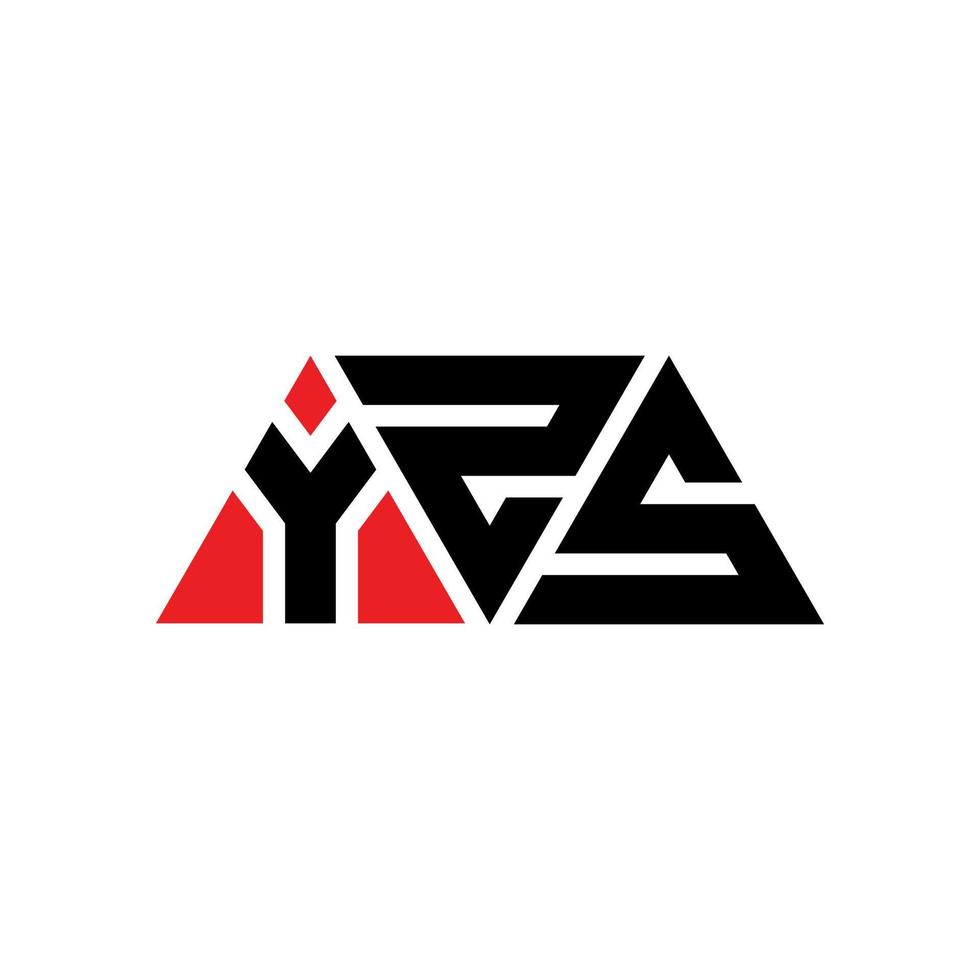 design del logo della lettera del triangolo yzs con forma triangolare. yzs triangolo logo design monogramma. modello di logo vettoriale triangolo yzs con colore rosso. logo triangolare yzs logo semplice, elegante e lussuoso. yzs