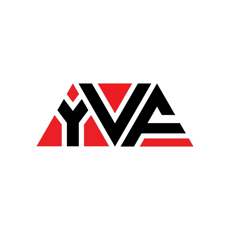 design del logo della lettera del triangolo yvf con forma triangolare. monogramma di design del logo del triangolo yvf. modello di logo vettoriale triangolo yvf con colore rosso. logo triangolare yvf logo semplice, elegante e lussuoso. yvf