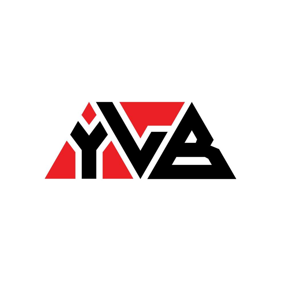 design del logo della lettera del triangolo ylb con forma triangolare. monogramma di design del logo del triangolo ylb. modello di logo vettoriale triangolo ylb con colore rosso. logo triangolare ylb logo semplice, elegante e lussuoso. ylb