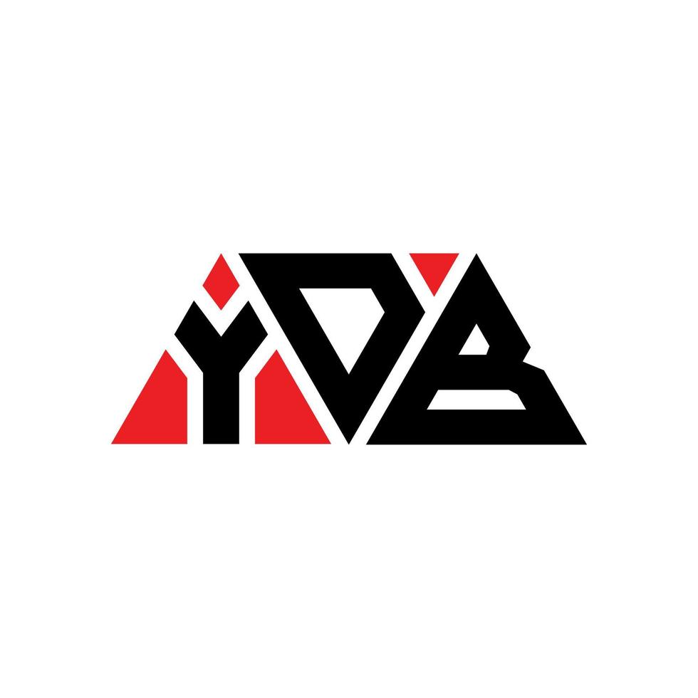 design del logo della lettera del triangolo ydb con forma triangolare. monogramma di design del logo del triangolo ydb. modello di logo vettoriale triangolo ydb con colore rosso. logo triangolare ydb logo semplice, elegante e lussuoso. ydb