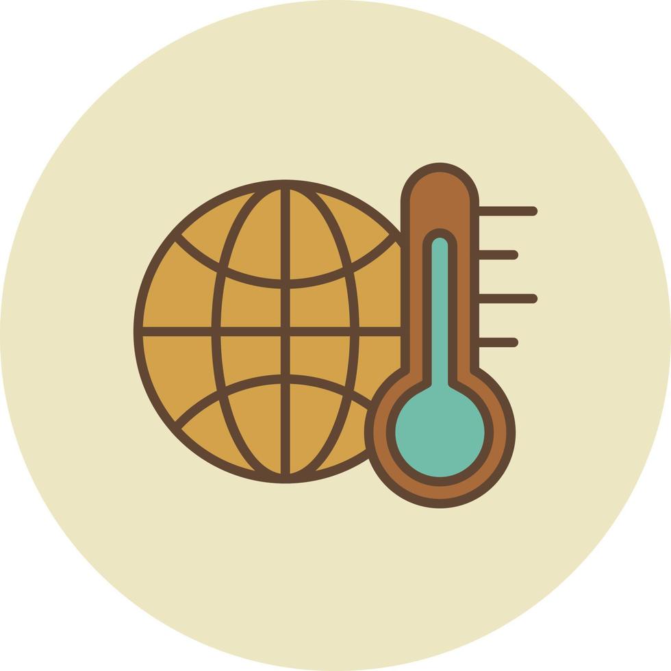 retrò pieno di riscaldamento globale vettore