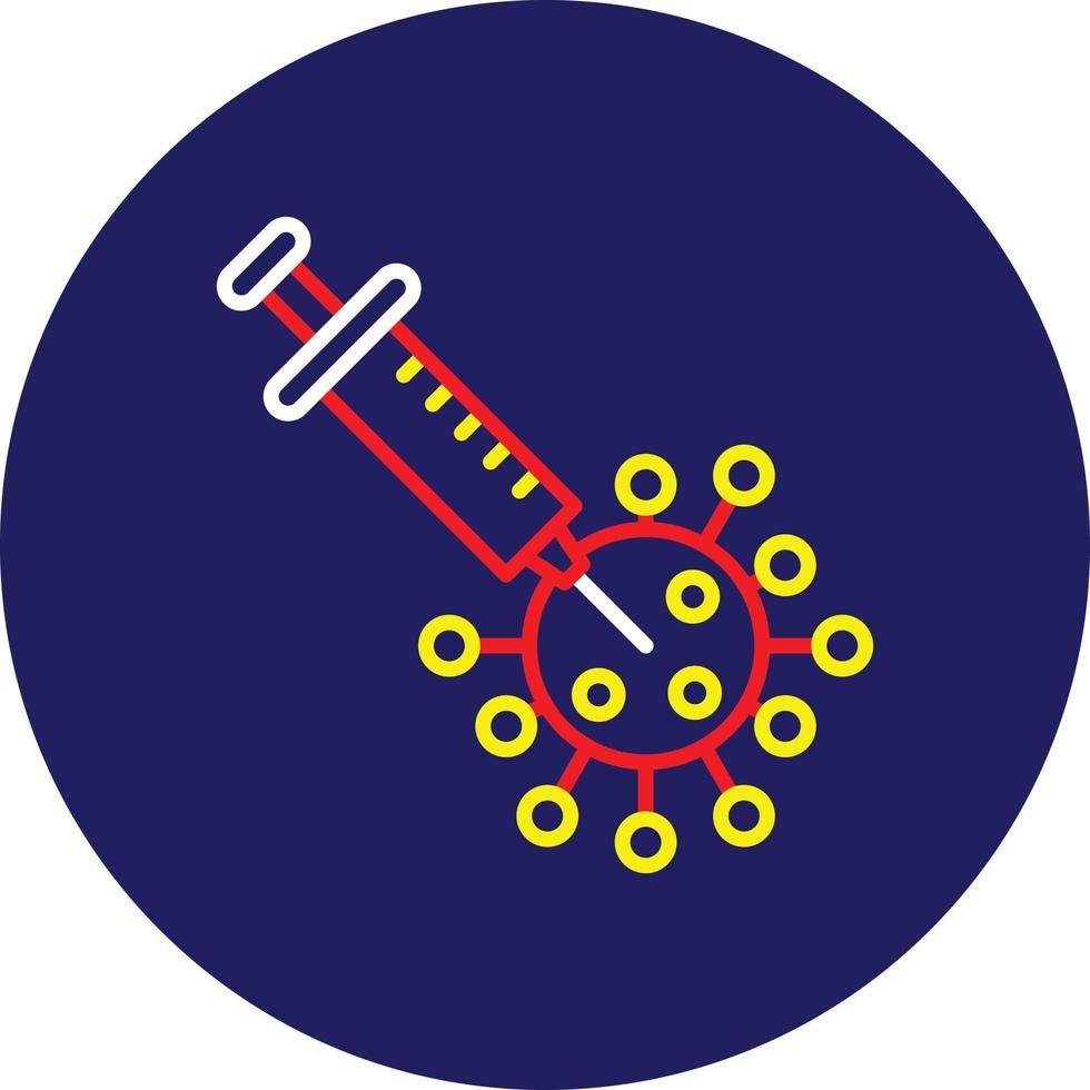 linea di vaccinazione multicolore vettore