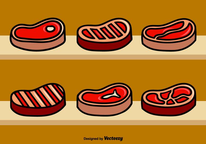 Illustrazioni di bistecca con l'osso vettore