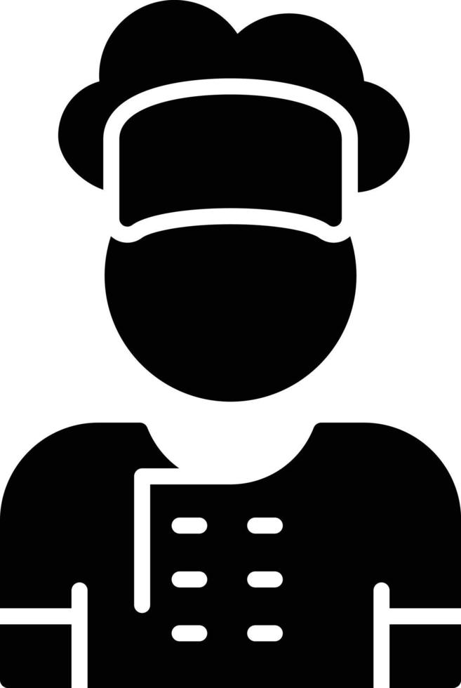 icona del glifo dello chef vettore