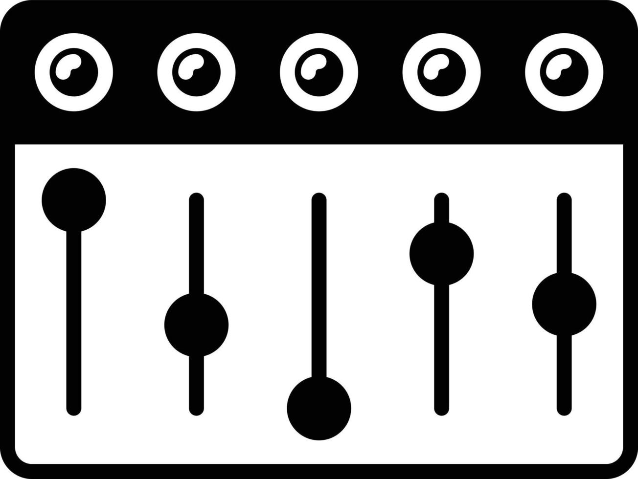 icona del glifo del mixer vettore
