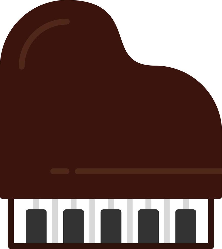 icona piana di pianoforte vettore