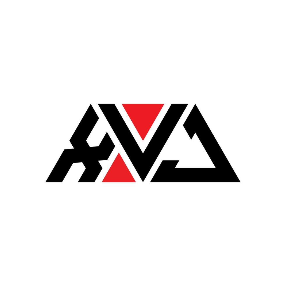 xvj triangolo logo lettera design con forma triangolare. xvj triangolo logo design monogramma. modello di logo vettoriale triangolo xvj con colore rosso. logo triangolare xvj logo semplice, elegante e lussuoso. xvj