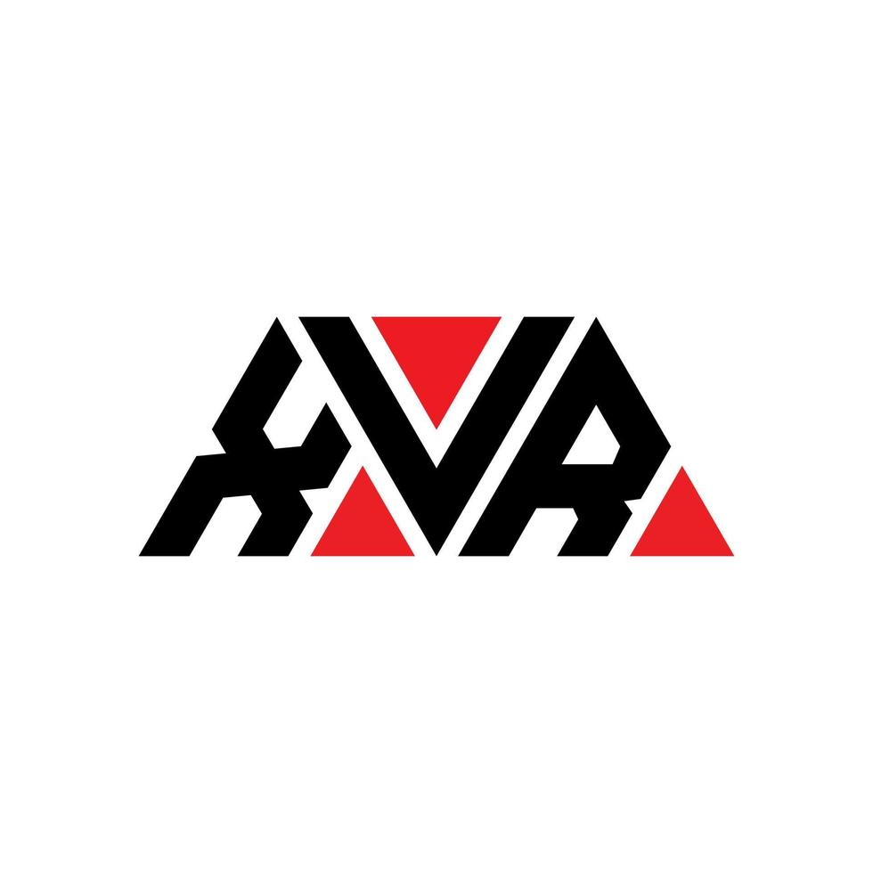 design del logo della lettera del triangolo xvr con forma triangolare. monogramma di design del logo del triangolo xvr. modello di logo vettoriale triangolo xvr con colore rosso. logo triangolare xvr logo semplice, elegante e lussuoso. xvr