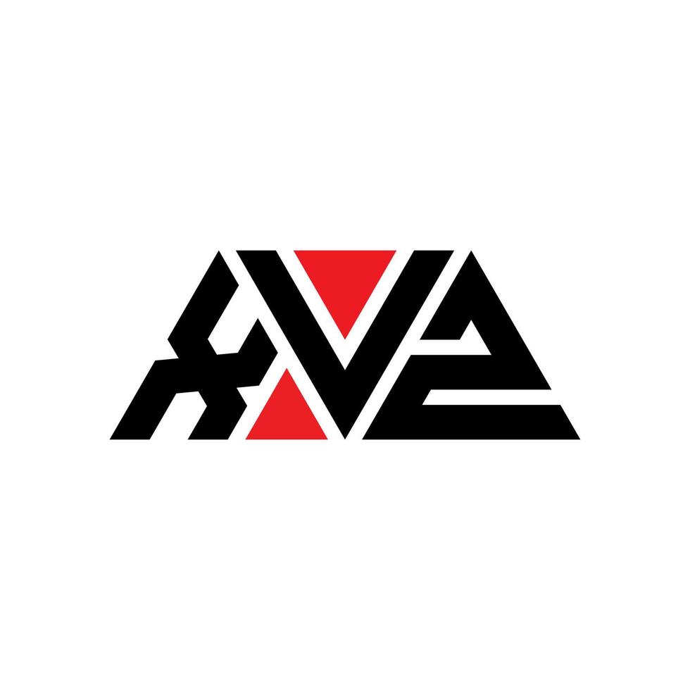 xvz triangolo logo lettera design con forma triangolare. xvz triangolo logo design monogramma. modello di logo vettoriale triangolo xvz con colore rosso. logo triangolare xvz logo semplice, elegante e lussuoso. xvz