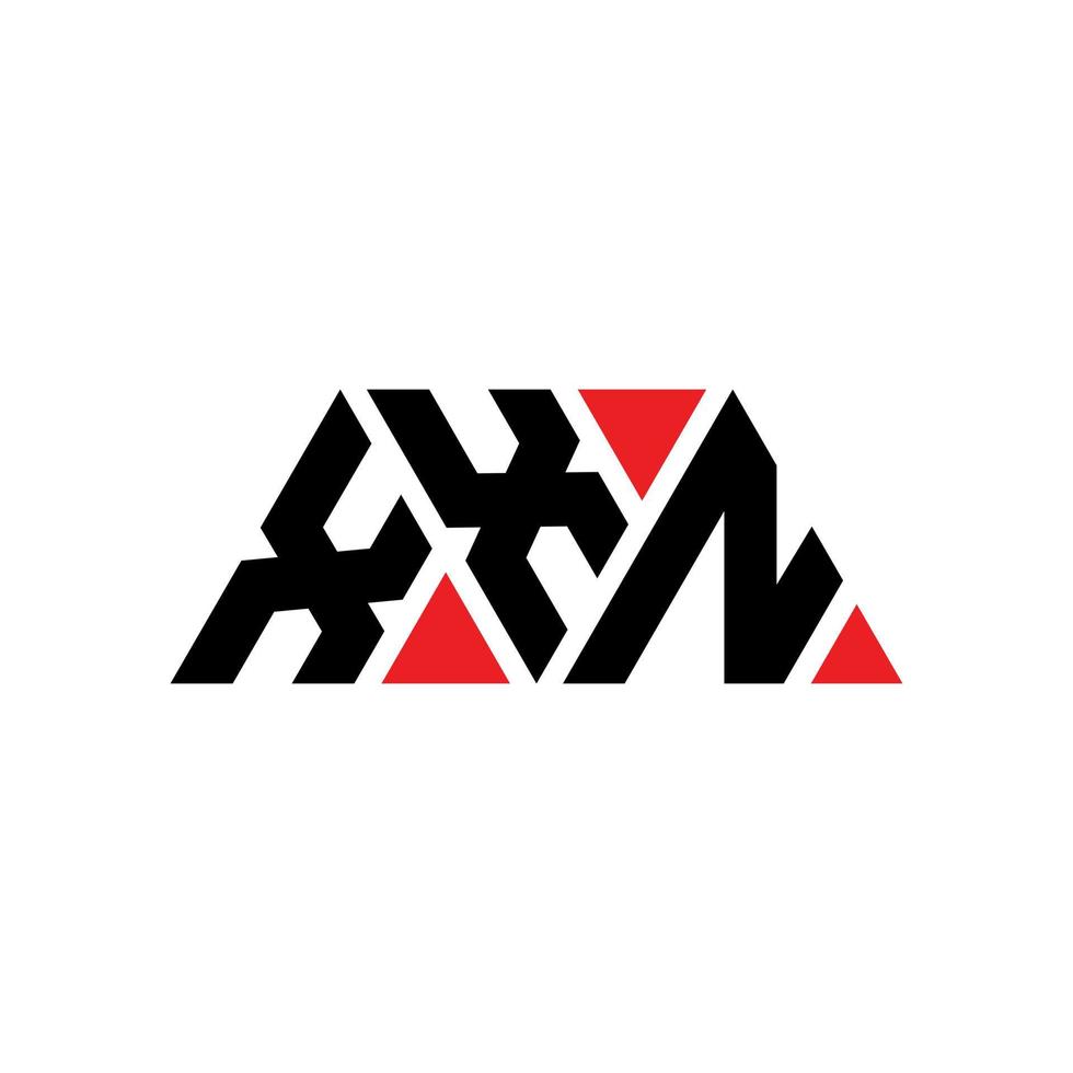 xxn triangolo logo design lettera con forma triangolare. xxn triangolo logo design monogramma. modello di logo vettoriale triangolo xxn con colore rosso. xxn logo triangolare logo semplice, elegante e lussuoso. xxn