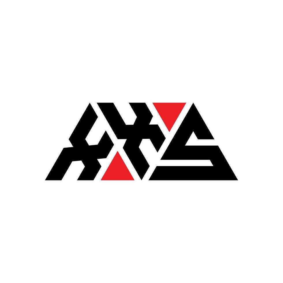 design del logo della lettera del triangolo xxs con forma triangolare. xxs triangolo logo design monogramma. modello di logo vettoriale triangolo xxs con colore rosso. logo triangolare xxs logo semplice, elegante e lussuoso. xx